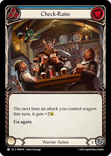 Check-Raise (Blue) [MPW101] (Mastery Pack Warrior)  Rainbow Foil