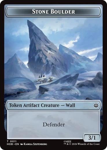 Stone Boulder // Dragon Double-Sided Token [The Hobbit Tokens]