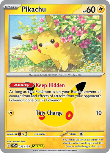 Pikachu (033/128) [Mega Evolution: 30th Celebration]