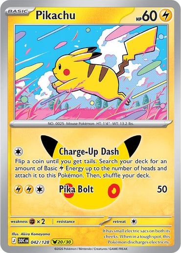 Pikachu (042/128) [Mega Evolution: 30th Celebration]