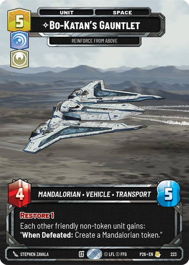 Bo-Katan's Gauntlet - Reinforce from Above (223) (Foil) (223) [Sector and Regional Promos: Season 2]