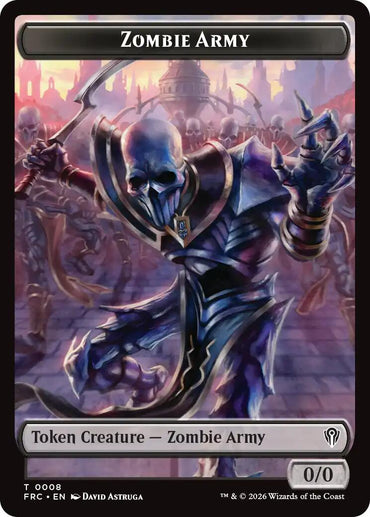 Zombie Army // Goblin Double-Sided Token [Reality Fracture Commander Tokens]