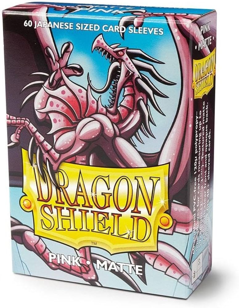 DRAGON SHIELD SLEEVES JAPANESE MATTE PINK 60CT