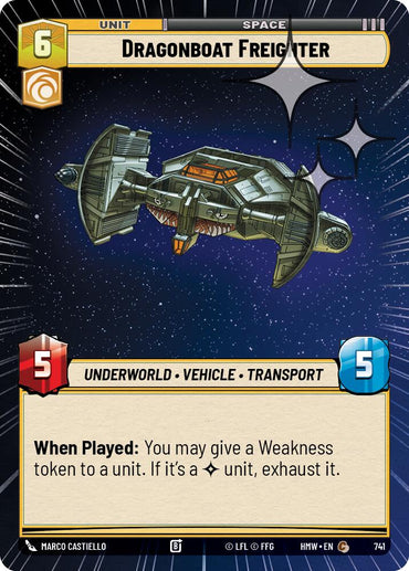 Dragonboat Freighter (741) (Hyperspace Foil) (741) [Homeworlds]