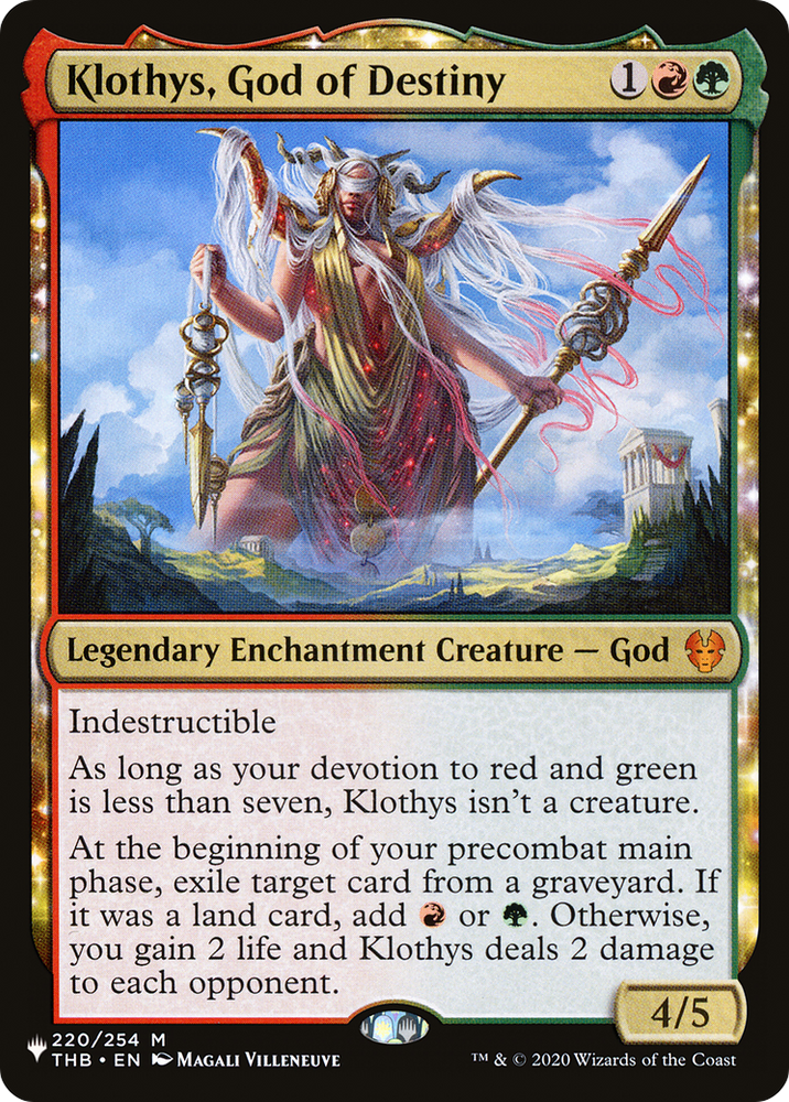 Klothys, God of Destiny [The List]