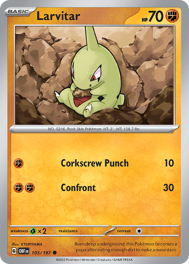 Larvitar (105/197) [Scarlet & Violet: Obsidian Flames]