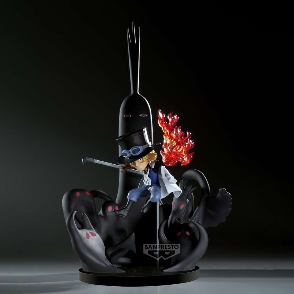 SABO VS FIVE ELDERS & IMU "ONE PIECE", BANPRESTO WORLD COLLECTABLE FIGURE SPECIAL