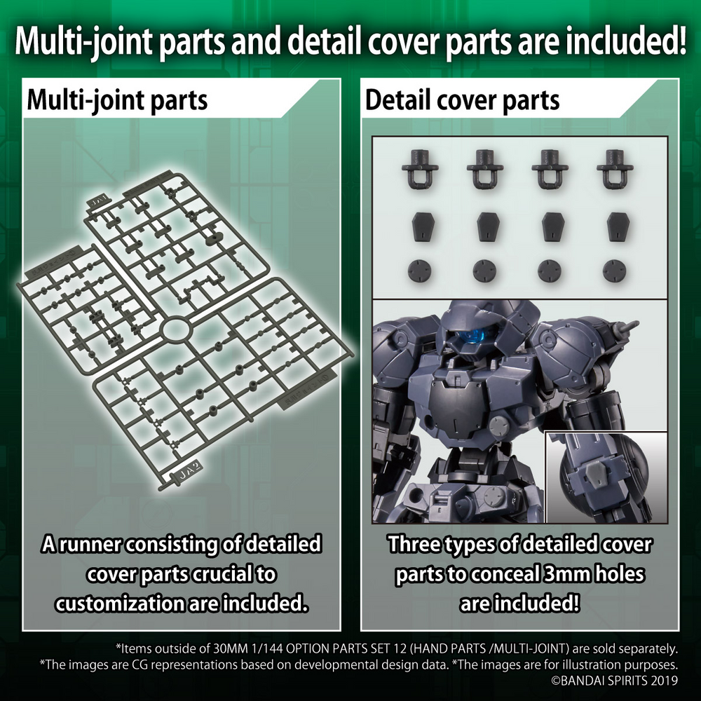 30MM 1/144 OPTION PARTS SET 12 (HAND PARTS /MULTI-JOINT)