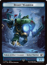 Hero (0008) // Robot Warrior (0012) Double-Sided Token [FINAL FANTASY Tokens]