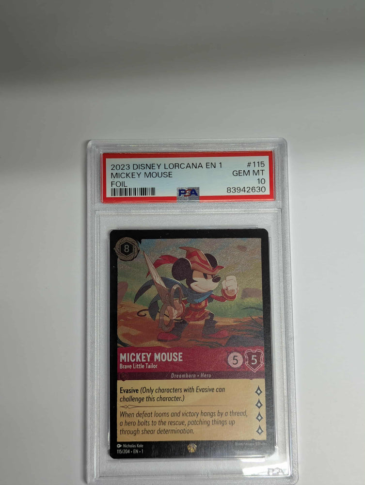 Mickey Mouse - Brave Little Tailor - Cold Foil (115/204) Graded PSA 10