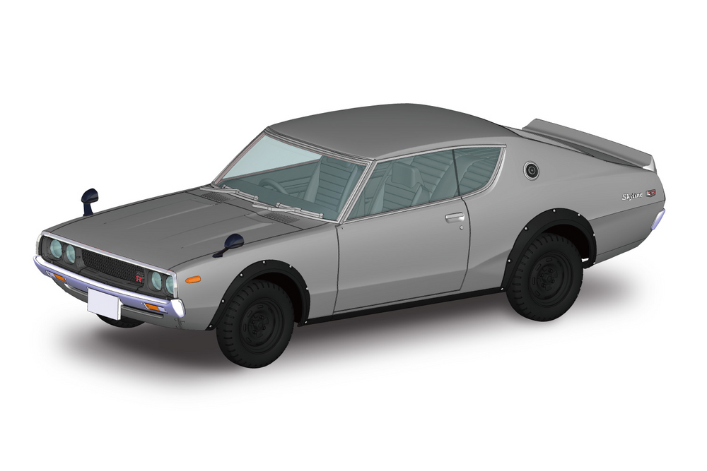 Aoshima 1/32 SNAP KIT #18-A Nissan C110 Skyline GT-R (Silver)