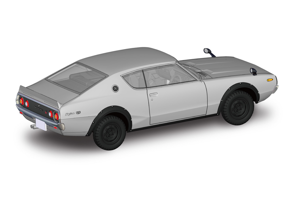Aoshima 1/32 SNAP KIT #18-A Nissan C110 Skyline GT-R (Silver)