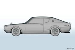 Aoshima 1/32 SNAP KIT #18-A Nissan C110 Skyline GT-R (Silver)