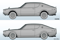 Aoshima 1/32 SNAP KIT #18-A Nissan C110 Skyline GT-R (Silver)