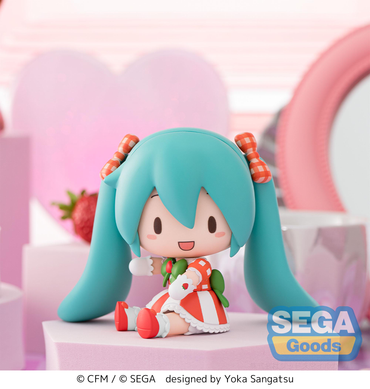 FUWA PETIT HATSUNE MIKU X LOVE AND BERRY DRESS UP AND DANCE! CHIBI FIGURE LOVELY STRAWBERRY