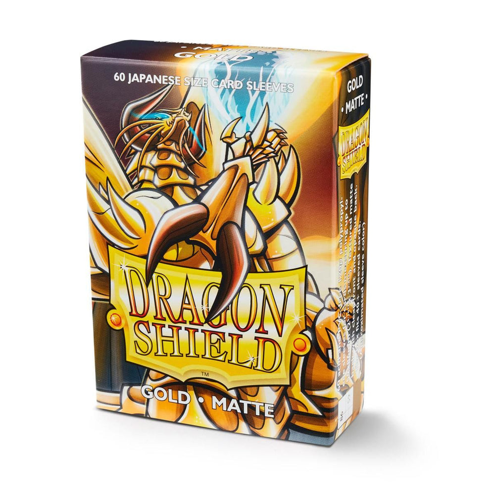 DRAGON SHIELD SLEEVES JAPANESE MATTE GOLD 60CT