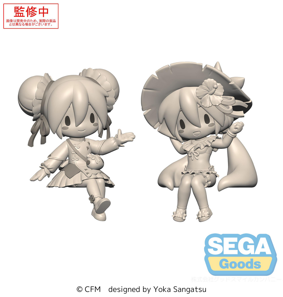 FUWA PETIT HATSUNE MIKU SERIES PERCHING MINI FIGURE HATSUNE MIKU VOL.2 (EX) [PACK OF: 1 CHINATOWN, 1 SWIMSUIT]