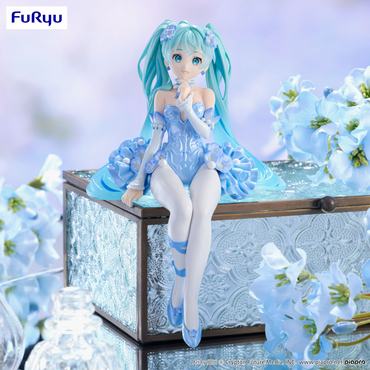 Hatsune Miku Noodle Stopper Figure -Flower Fairy Nemophila Pail Blue Color ver.-