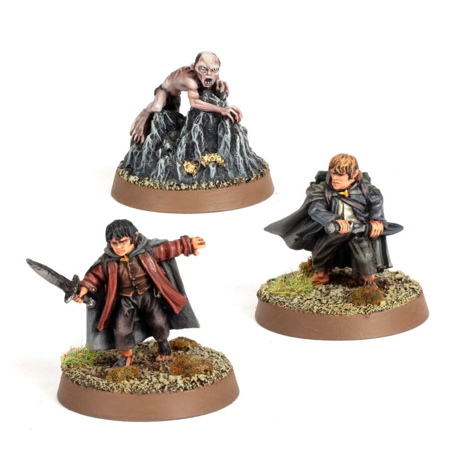 MIDDLE-EARTH LORD OF THE RINGS: FRODO BAGGINS SAMWISE GAMGEE & GOLLUM IN EMYN MUIL