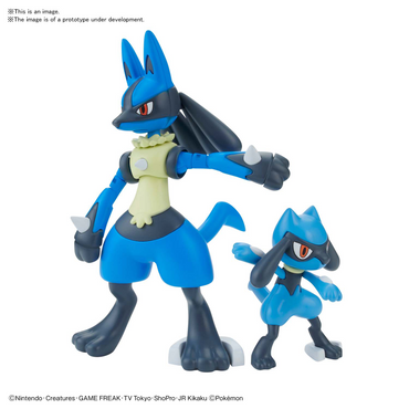 Pokemon Model Kit #44 Riolu & Lucario