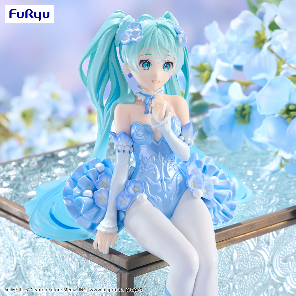Hatsune Miku Noodle Stopper Figure -Flower Fairy Nemophila Pail Blue Color ver.-
