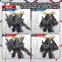 SD GUNDAM CROSS SILHOUETTE UNICORN GUNDAM 02 BANSHEE (DESTROY MODE) & BANSHEE NORN PARTS SET