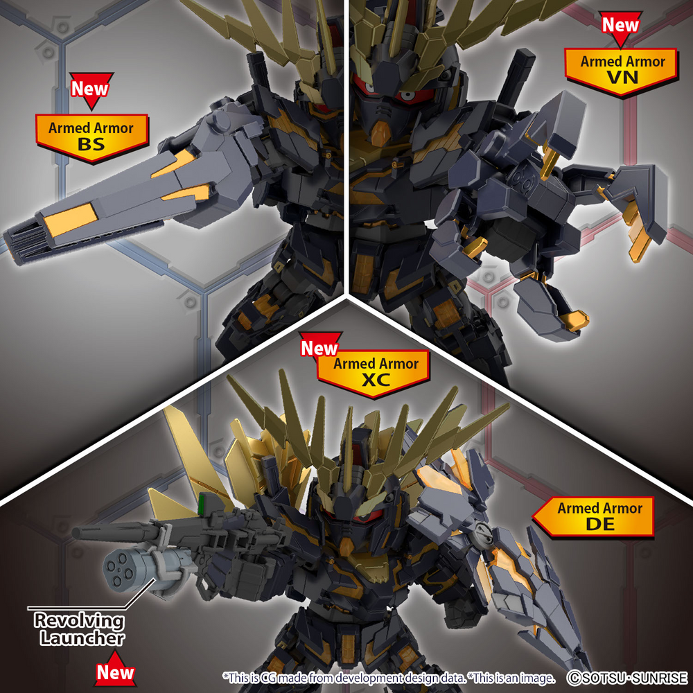 SD GUNDAM CROSS SILHOUETTE UNICORN GUNDAM 02 BANSHEE (DESTROY MODE) & BANSHEE NORN PARTS SET