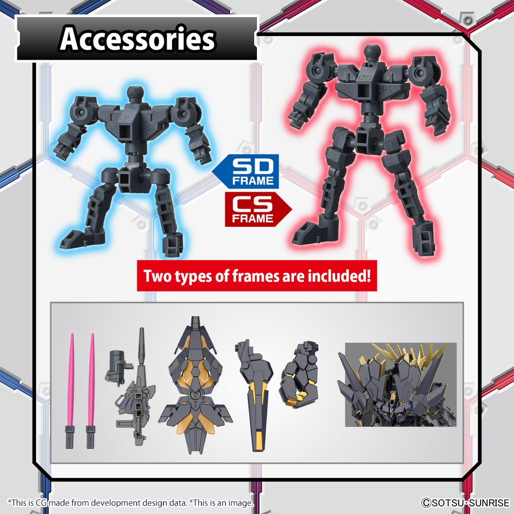 SD GUNDAM CROSS SILHOUETTE UNICORN GUNDAM 02 BANSHEE (DESTROY MODE) & BANSHEE NORN PARTS SET