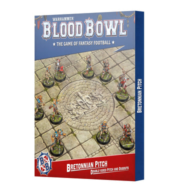 WARHAMMER BLOOD BOWL BRETONNIAN TEAM PITCH DOUBLE-SIDED PITCH AND DUGOUTS