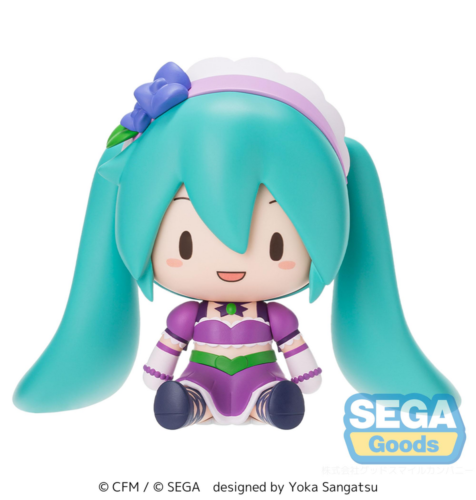 FUWA PETIT HATSUNE MIKU X LOVE AND BERRY DRESS UP AND DANCE! CHIBI FIGURE SPARKLY PURPLE