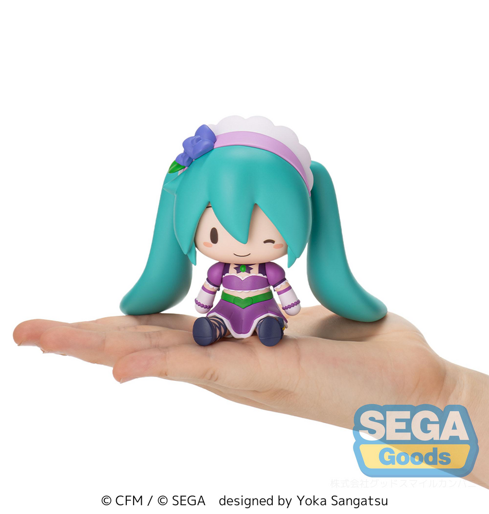FUWA PETIT HATSUNE MIKU X LOVE AND BERRY DRESS UP AND DANCE! CHIBI FIGURE SPARKLY PURPLE
