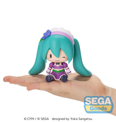 FUWA PETIT HATSUNE MIKU X LOVE AND BERRY DRESS UP AND DANCE! CHIBI FIGURE SPARKLY PURPLE
