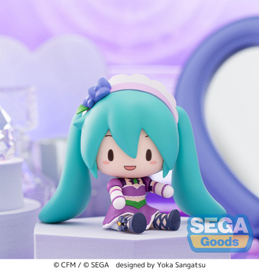 FUWA PETIT HATSUNE MIKU X LOVE AND BERRY DRESS UP AND DANCE! CHIBI FIGURE SPARKLY PURPLE