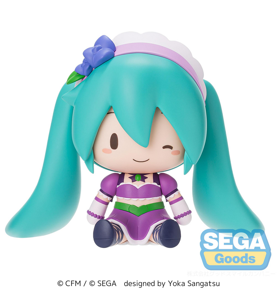 FUWA PETIT HATSUNE MIKU X LOVE AND BERRY DRESS UP AND DANCE! CHIBI FIGURE SPARKLY PURPLE