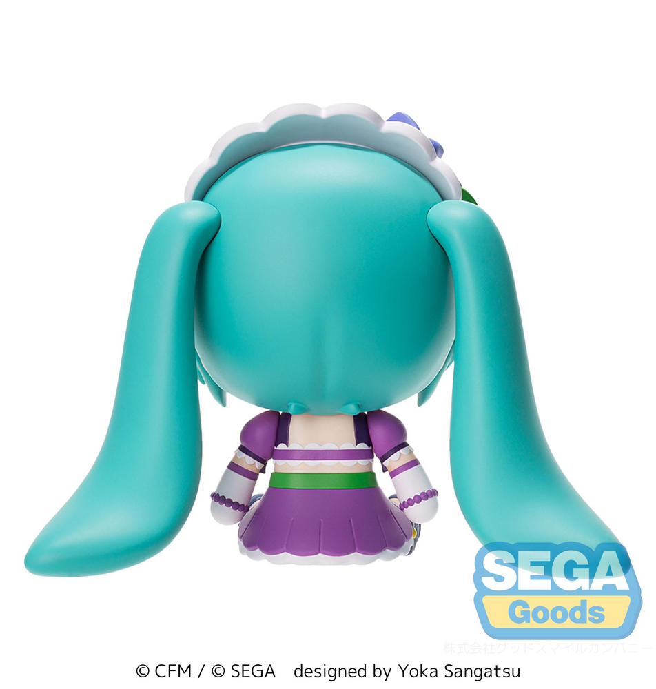 FUWA PETIT HATSUNE MIKU X LOVE AND BERRY DRESS UP AND DANCE! CHIBI FIGURE SPARKLY PURPLE