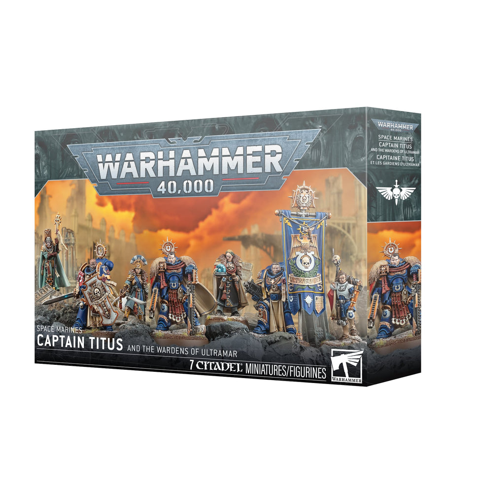 WARHAMMER 40,000 SPACE MARINES CAPTAIN TITUS & THE WARDENS OF ULTRAMAR