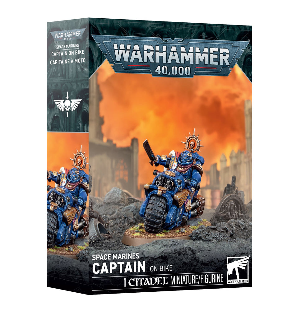 WARHAMMER 40,000 SPACE MARINES CAPTAIN ON BIKE