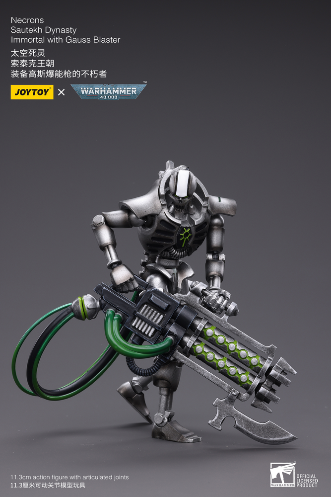 Joy Toy Necrons Sautekh Dynasty Immortal with Gauss Blaster
