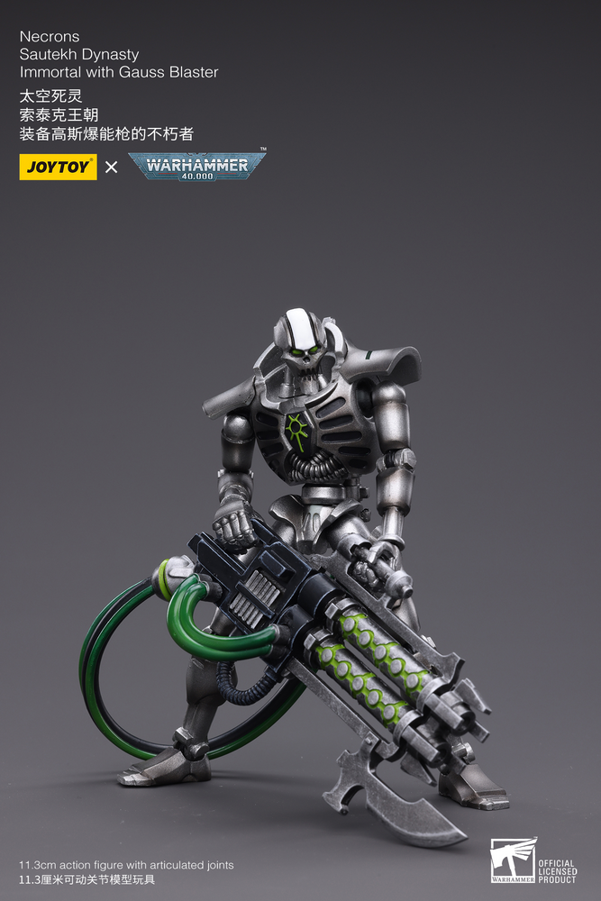 Joy Toy Necrons Sautekh Dynasty Immortal with Gauss Blaster