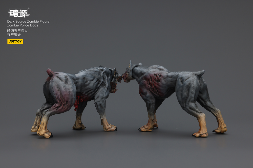JOYTOY DARK SOURCE ZOMBIE FIQURE ZOMBIE POLICE DOGS