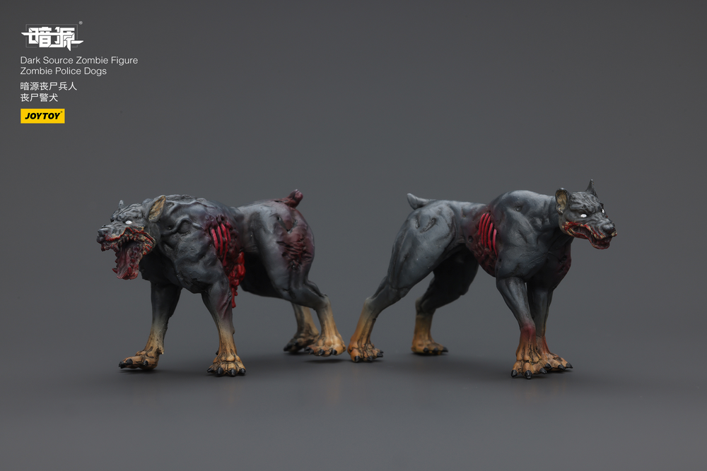 JOYTOY DARK SOURCE ZOMBIE FIQURE ZOMBIE POLICE DOGS