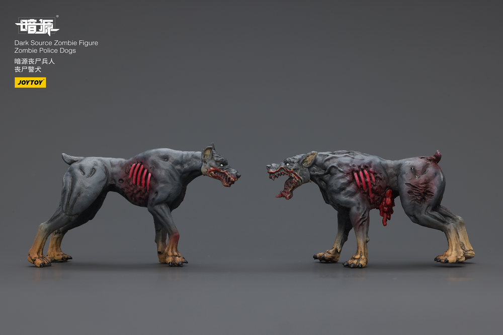 JOYTOY DARK SOURCE ZOMBIE FIQURE ZOMBIE POLICE DOGS