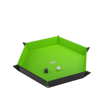 GAMEGENIC DICE TRAY HEXAGONAL BLACK/GREEN