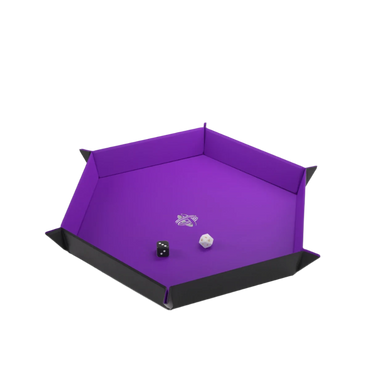 GAMEGENIC DICE TRAY HEXAGONAL BLACK/PURPLE