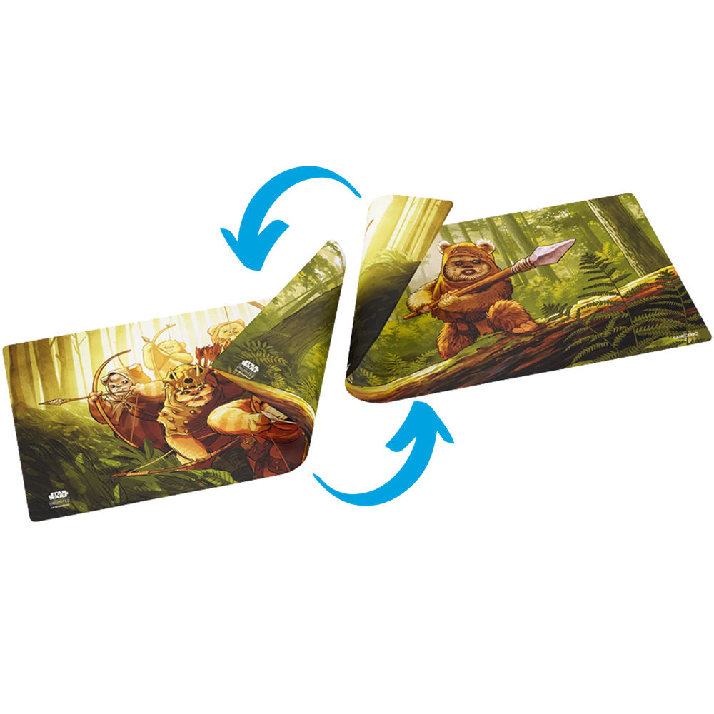 GAMEGENIC STAR WARS UNLIMITED DOUBLE-SIDED GAME MAT WICKET//EWOK ARCHERS