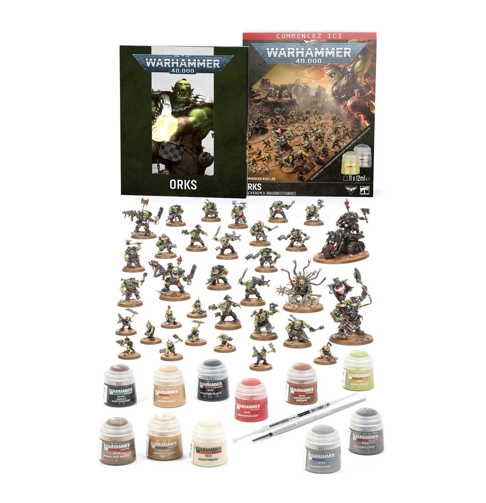 WARHAMMER 40,000 GETTING STARTED WITH ORKS 33 MINIATURES AND PAINT SET