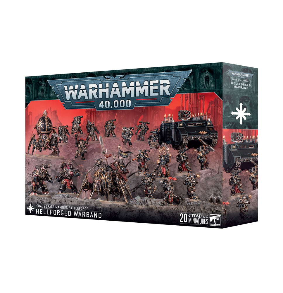 WARHAMMER 40,000 CHAOS SPACE MARINES BATTLEFORCE HELLFORGED WARBAND
