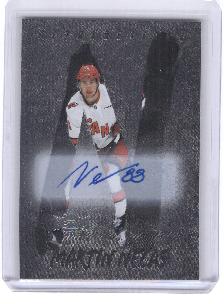 2024-25 Skybox Metal Universe Hockey Alphabetical #A-14 Auto Martin Necas