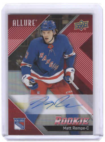 2024-25 Upper Deck Allure Red Rainbow #103 Rookie Rc Auto Matt Rempe