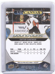 2024-25 Upper Deck Series 1 Young Guns Canvas #C-95 Rookie Rc Cutter Gauthier